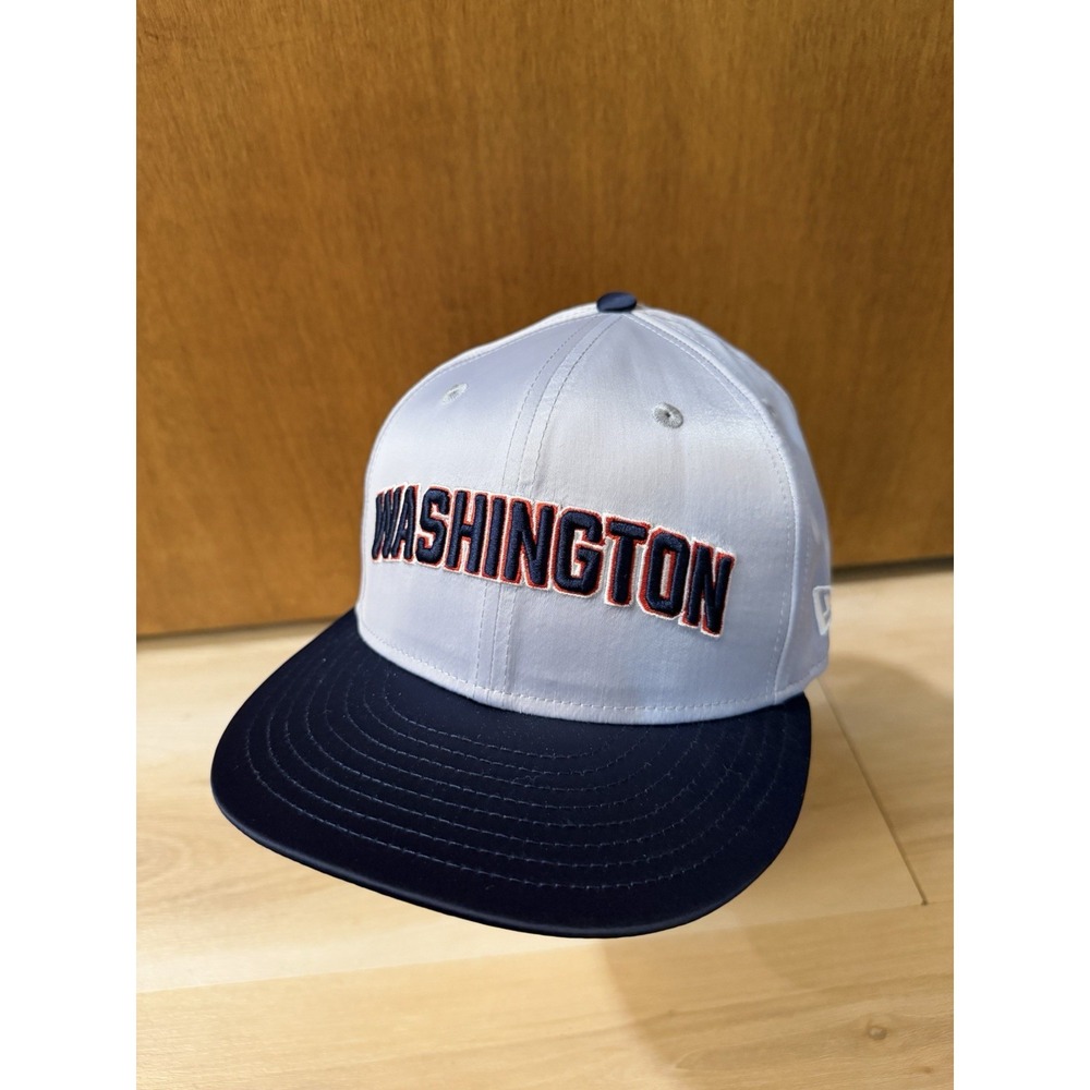 New Era 59Fifty Washington Nationals Hat Cap Satin 7 3/8 Fitted MLB Baseball